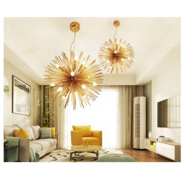 LÁMPARA LEM1201 DORADO ERIZO 8 LUCES MODERNA - 2