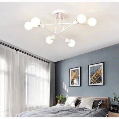 LÁMPARA TECHO CEMLIGHTING LTC8BB BLANCO GETAFE 6 SOCKETS