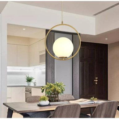 LÁMPARA TECHO LTCEF1 DORADO COLGANTE ESCANDINAVA INCLUYE FOCO