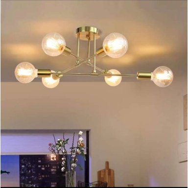 LÁMPARA TECHO CEMLIGHTING LTC8SD DORADO GETAFE INCLUYE 6 FOCOS - 3