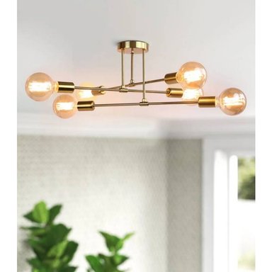 LÁMPARA TECHO CEMLIGHTING LTC8SD DORADO GETAFE INCLUYE 6 FOCOS - 5