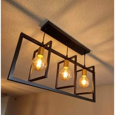 LÁMPARA TECHO CEMLIGHTING LTMM3SD NEGRO MILAN INCLUYE 3 FOCOS