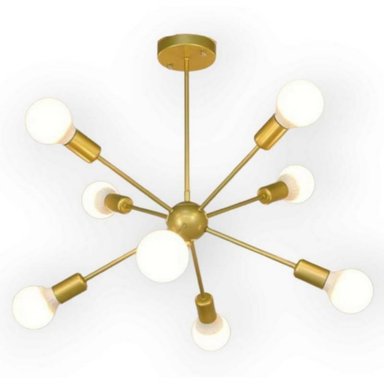 LÁMPARA COLGANTE LPCOLOCTD0I0 DORADO OCTOPUS LUCES INCLUYE FOCOS