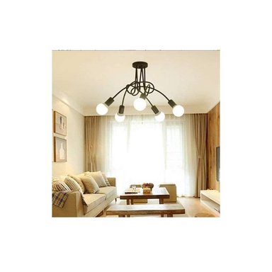 LÁMPARA TECHO CEMLIGHTING LBFNN055 DORADO FLORENCIA NEGRO 5 SOCKETS