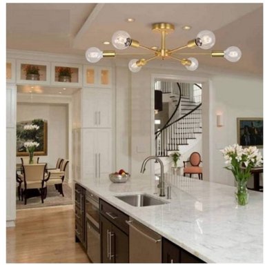 LÁMPARA COLGANTE LAP6LUCESDO DORADO BRISA 6 FOCOS