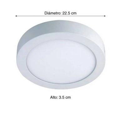 LÁMPARA TECHO LM-PA24A1C BLANCO PARA SOBREPONER LED CIRCULAR 24W LUZ CALIDA