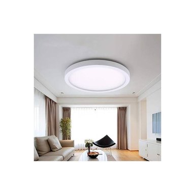 LÁMPARA TECHO LM-PA24A1C BLANCO PARA SOBREPONER LED CIRCULAR 24W LUZ CALIDA - 2