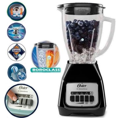 OSTER LICUADORA 1.5 L NEGRA 2 VELOCIDADES BLSTKAG-BPB-053