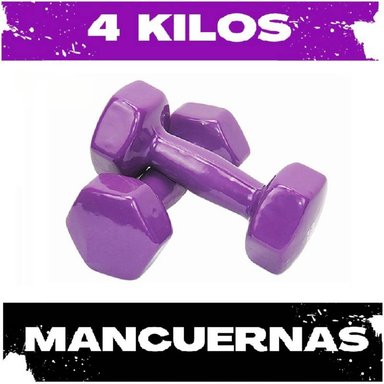 JUEGO 2 MANCUERNAS 4KG MORADO