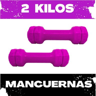 JUEGO 2 MANCUERNAS 2KG MORADO