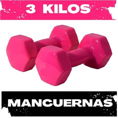 JUEGO 2 MANCUERNAS 3KG ROSADO
