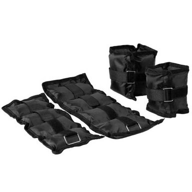 PESAS 4KG TOBILLERAS NEGRO X 2 UNIDADES