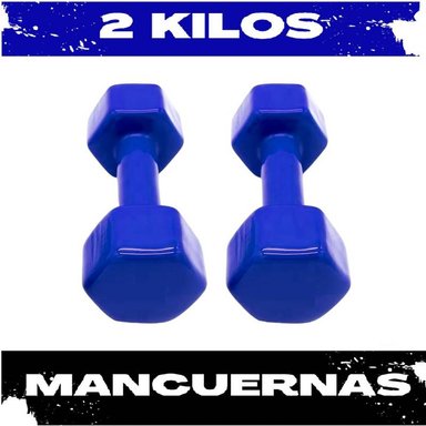 JUEGO 2 MANCUERNAS 2KG AZUL