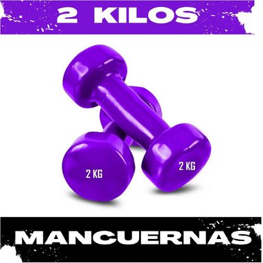 JUEGO 2 MANCUERNAS 2KG MORADO