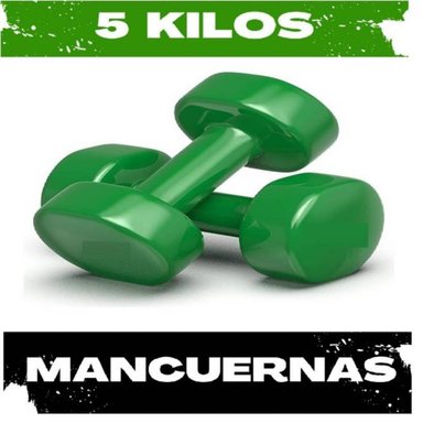 JUEGO 2 MANCUERNAS 5KG VERDE