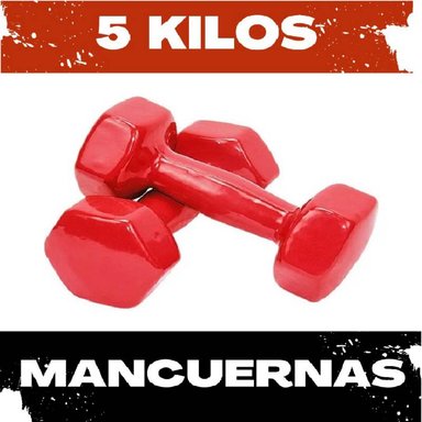 JUEGO 2 MANCUERNAS 5KG ROJO