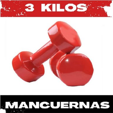 JUEGO 2 MANCUERNAS 3KG ROJO