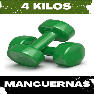 JUEGO 2 MANCUERNAS 4KG VERDE