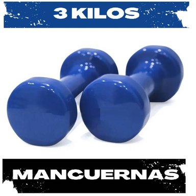 JUEGO 2 MANCUERNAS 3KG AZUL