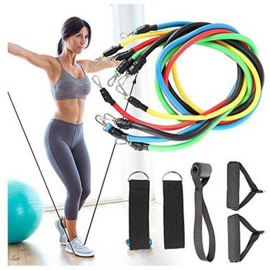 SET RESISTENCIA 5 LIGAS BANDAS FITNESS