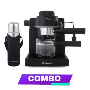 CAFETERA IMACO COMBO26 5 BARES MAS TERMO ACERO INOXIDABLE 350ML