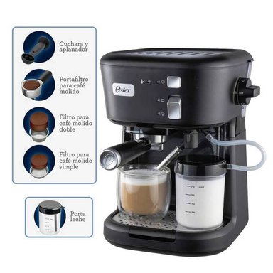 CAFETERA OSTER BVSTEM5501B PARA ESPRESSO Y CAPUCCINO NEGRO