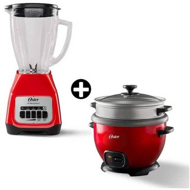 LICUADORA OSTER BLSTKAGRPBCKSTRC5731R 15LTS ROJO Y OLLA ARROCERA MULTIUSOS