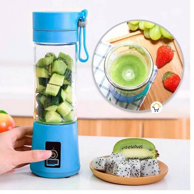 LICUADORA PORTÁTIL 6 CUCHILLAS PARA BATIDOS CELESTE