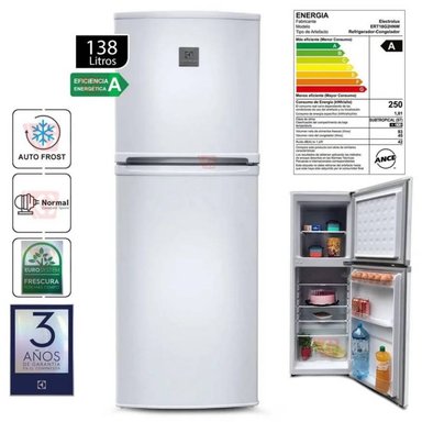 REFRIGERADO ELECTROLUX ERT18G2HNW 138LT 2 PUERTAS COLOR GRIS - 1
