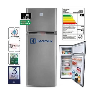 REFRIGERADO ELECTROLUX 2 PUERTAS COLOR GRIS 138LT ERT18G2HNI