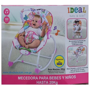 SILLA MECEDORA MUSICAL CON VIBRADOR ROSADO - 2