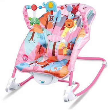 MECEDORA PARA BEBES MUSICAL Y VIBRADOR 668-5 ROSADO
