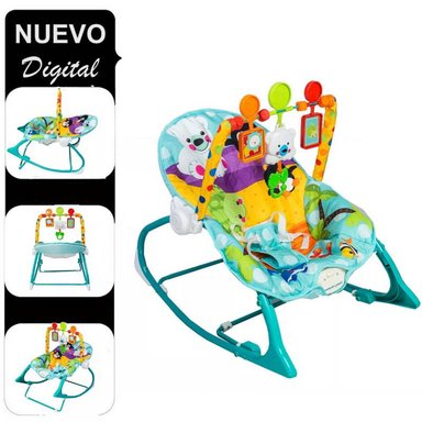SILLA MECEDORA CON VIBRADOR MUSICAL Y TOYS PINGUINO