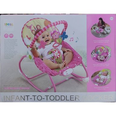 MECEDORA PARA BEBES MUSICAL Y VIBRADOR ROSA