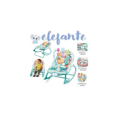 SILLA MECEDORA MUSICAL CON VIBRADOR ELEFANTE