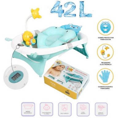 BAÑERA CONTROL DE TEMPERATURA REGADERO ELECTRÓNICO 42L AZUL