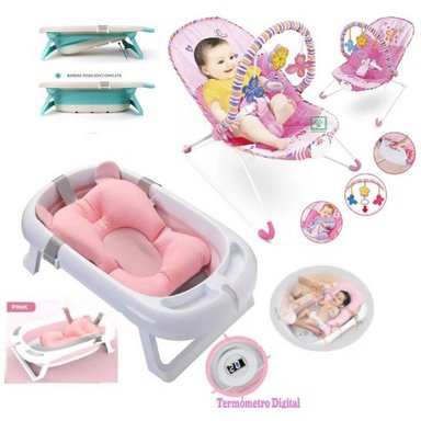 COMBO MARIPOSA TINA SPA CONTE RMÓMETRO + SILLA MCEDORA VIBRADORA ROSADO