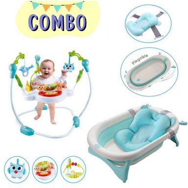 JUMPER SALTARÍN 360° + TINA PLEGABLE AZUL