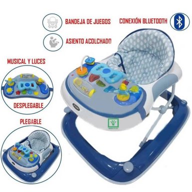 ANDADOR HI BABY MUSICAL CON BLUETOOTH ABEJITA AZUL