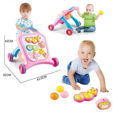 CORREPASILLOS CAMINADOR MULTIFUNCIONAL MUSICAL ROSADO BEBE - 3