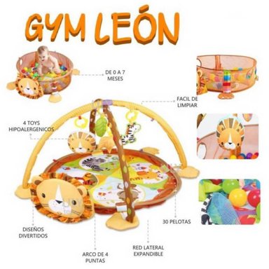 GIMNASIO IDEAL DE BEBE DIDÁCTICO 3 EN 1 LEON