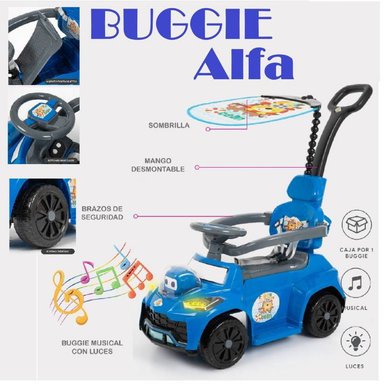 CORREPASILLOS BABY HAPPY BUGGIE MUSICAL ROBOT MEDIANO BH - 832 AZUL