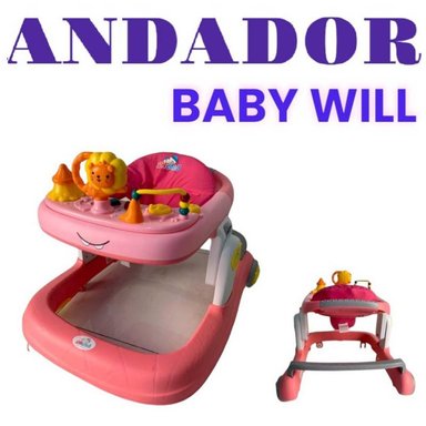 ANDADOR CAMINADOR WILL CON DISEÑOS PARA BEBÉ ROSADO