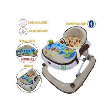 ANDADOR HI BABY MUSICAL CON BLUETOOTH ABEJITA CAFÉ
