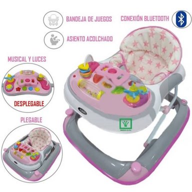 ANDADOR HI BABY MUSICAL CON BLUETOOTH ABEJITA ROSADO