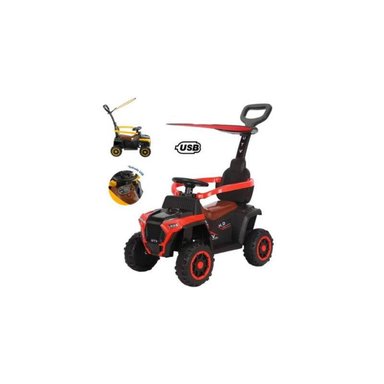 CORREPASILLOS EVEZO 351 ROJO CUATRIMOTO MUSICAL CON LUCES Y SOMBRILLA CON USB