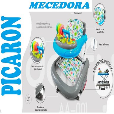ANDADOR BABY HAPPY MECEDORA PICARÓN CELESTE