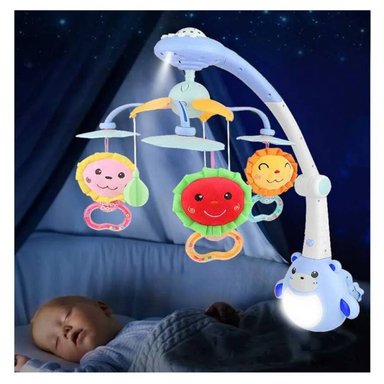 MOVIL MUSICAL IDEAL PARA DORMIR CELESTE