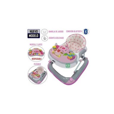 ANDADOR MUSICAL PLEGABLE PIANO ROSADO