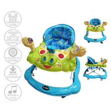 ANDADOR HI BABY MUSICAL Y LUCES CANGREJO VERDE Y CELESTE - 1